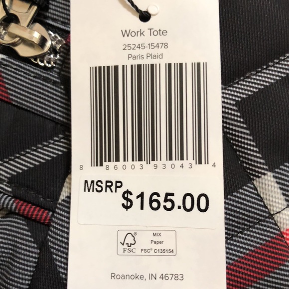 New Vera Bradley Work Tote. A nice bag with many compartments and laptop holder. - Picture 13 of 17